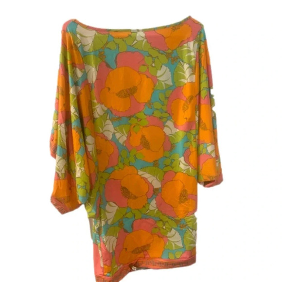 Trina Turk PLAYA DE FLOR SWIM TUNIC Size L - Picture 4 of 7